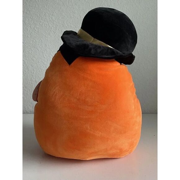 16” Squishmallows Riba Pumpkin Jack O Lantern With Hat Halloween Soft Plush NEW - Picture 6 of 10